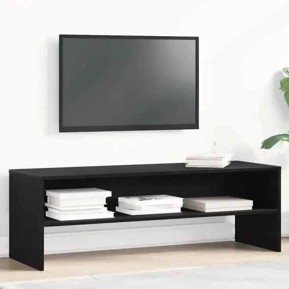Szybka dostawa Szafka RTV Czarny Dąb 120x40x40 cm Drewno klejone Lumarko! Lumarko! - Hurtownia wielobranżowa Lumarko